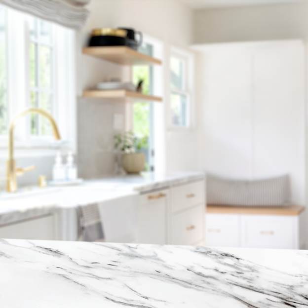 Marble Look Kitchen Benchtops