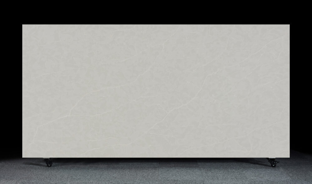 T-113 Aether Veil polished finish full slab with soft grey veining and light marble-look pattern